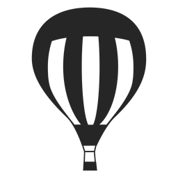 Lined Hot Air Balloon Silhouette PNG & SVG Design For T-Shirts