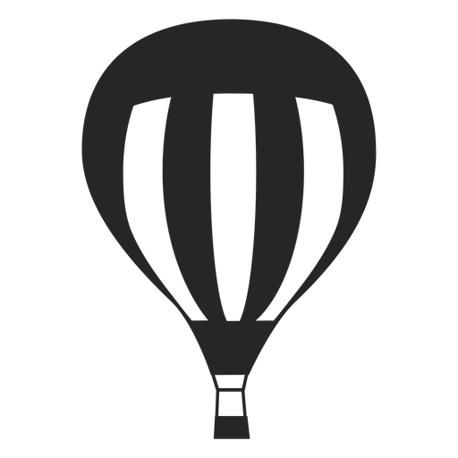 Lined hot air balloon silhouette - Transparent PNG & SVG vector file