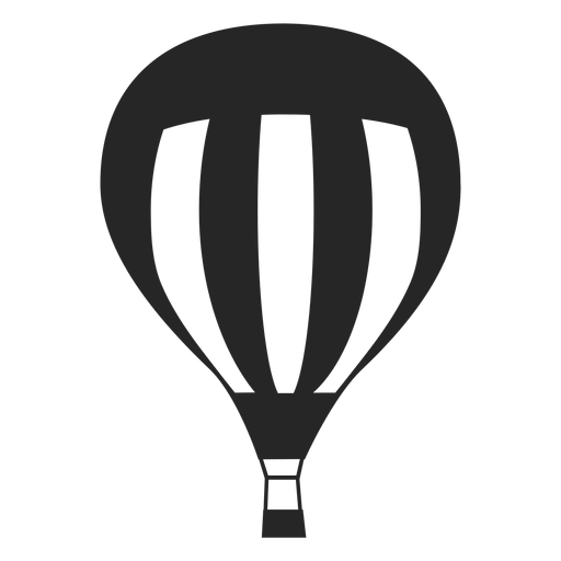 Lined hot air balloon silhouette