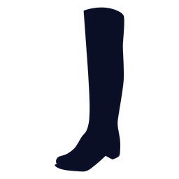 Silueta de bota larga Diseño PNG
