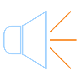 Loud speaker line style icon PNG Design