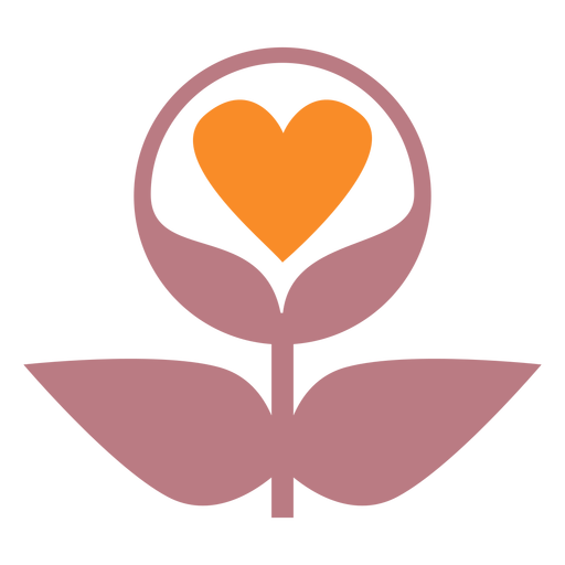 Icono de estilo de línea de plantas de amor Diseño PNG