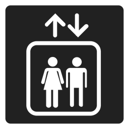 Ícone de elevador feminino masculino