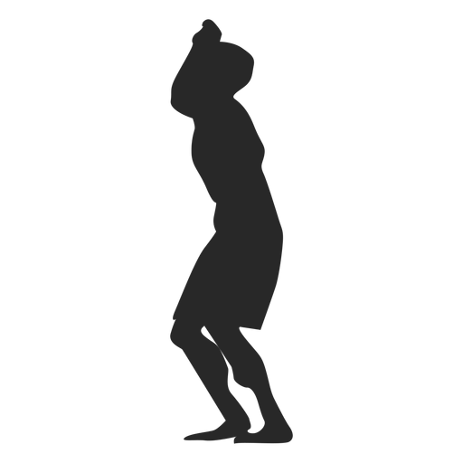 Male volleyball player ready position PNG Design