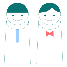 Männlicher und weiblicher Linienartvektor PNG-Design
