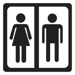 Icono cuadrado de signo masculino y femenino Diseño PNG
