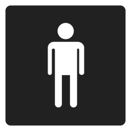 Quadratisches Symbol des männlichen Geschlechts PNG-Design
