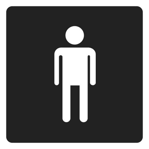 Male gender square icon PNG Design