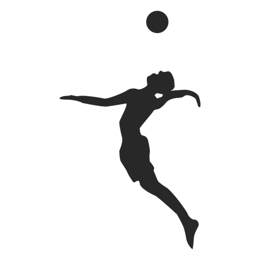 Man jump serve silhouette - Transparent PNG & SVG vector file