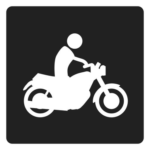 Mann der eine Motorradquadratikone reitet PNG-Design