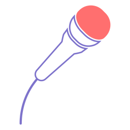 Mikrofon-Linienstil-Symbol PNG-Design