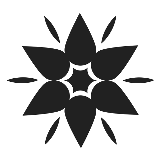 Mountain flower icon PNG Design