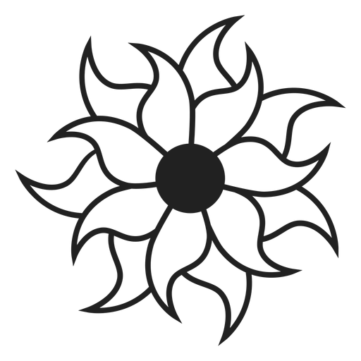 Multi Bl?tenblatt Blume Symbol PNG-Design