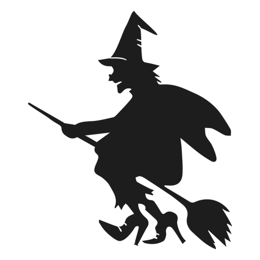 Old witch silhouette PNG Design