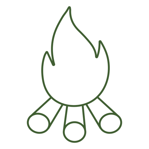 Icono de hoguera al aire libre Diseño PNG