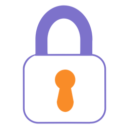 Vector de estilo de línea de candado Diseño PNG