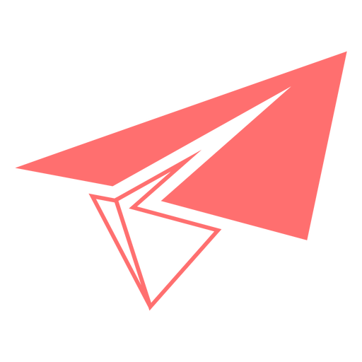Icono de estilo de línea de avión de papel Diseño PNG