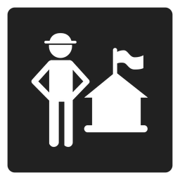 Patriotic house square icon Patriotic house square icon
