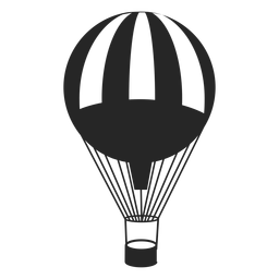 Silueta de globo de aire estampada Diseño PNG