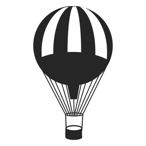 Patterned air balloon silhouette