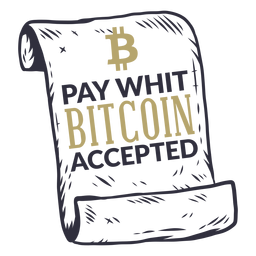 Pay whit bitcoin accepted badge PNG Design
