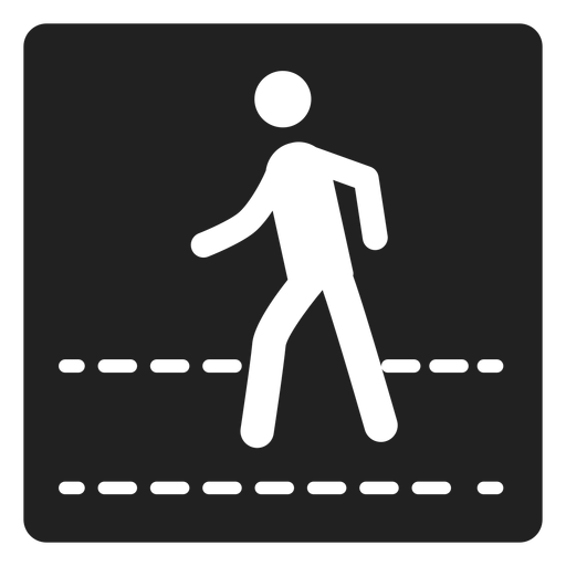 Pedestrian square icon PNG Design