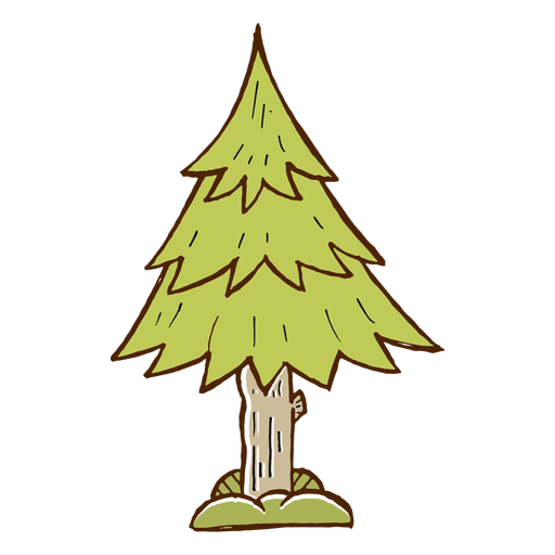 Camping de icono de árbol de pino Diseño PNG