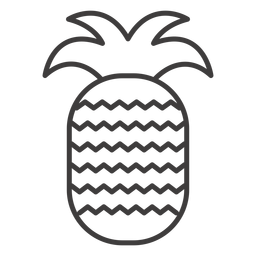 Ícone de traço de fruta abacaxi Desenho PNG