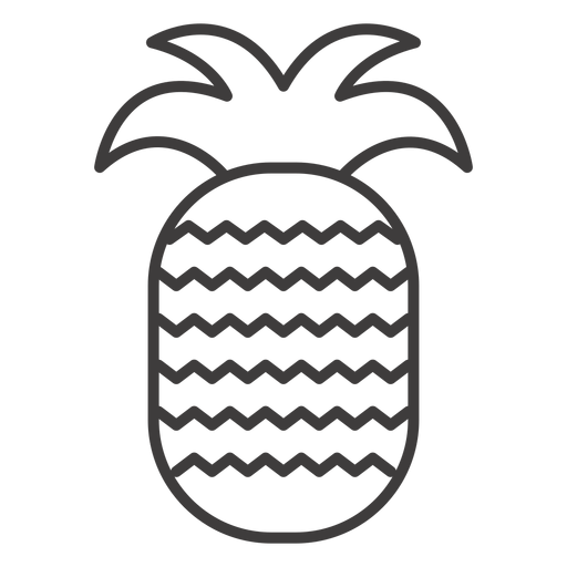 Ananasfrucht-Strichsymbol PNG-Design