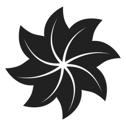 Icono de flor en forma de molinete Diseño PNG