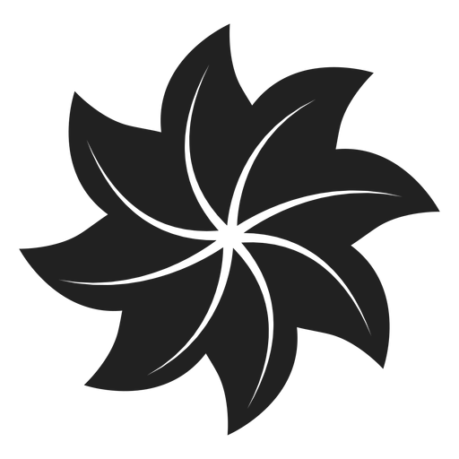 Icono de flor en forma de molinete Diseño PNG