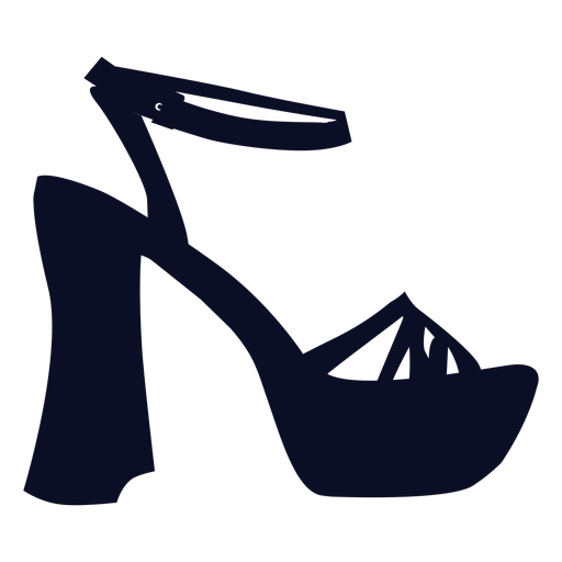 Platform shoes silhouette PNG Design
