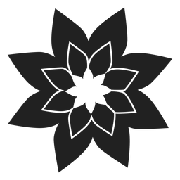 Icono de flor de nochebuena Diseño PNG