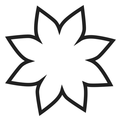 Poinsettia flower outline icon PNG Design