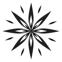 Ícone de flor de oito pétalas pontiagudas Transparent PNG