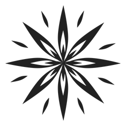 Icono de flor de ocho pétalos puntiagudos Diseño PNG