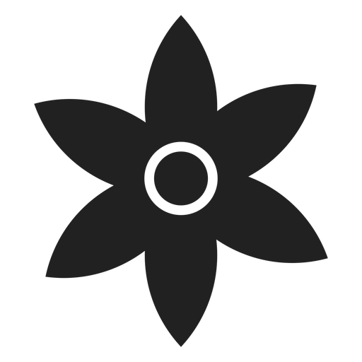 Pointed petal flower vector PNG Design