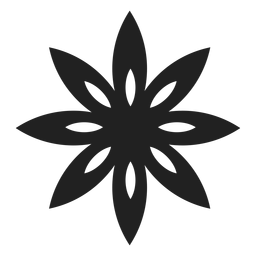 Pointed petals flower icon Pointed petals flower icon