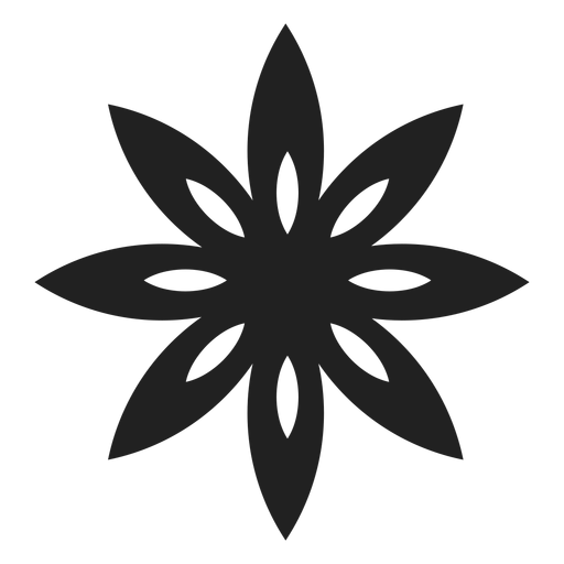 Pointed petals flower icon - Transparent PNG & SVG vector file