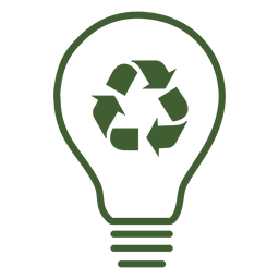 Recycle light bulb icon PNG Design