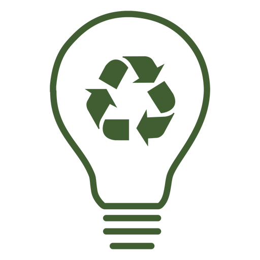 Recycle light bulb icon