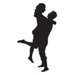 Pareja romántica silueta pareja Diseño PNG