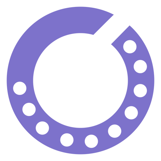 Rotary dial line style icon PNG Design