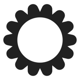 Ícone de flor redonda com várias pétalas Transparent PNG