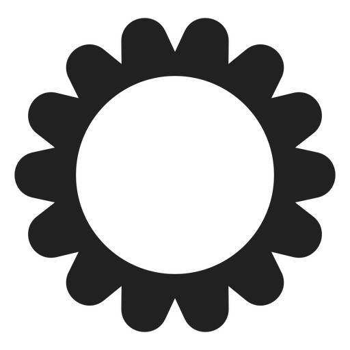 Rundes Symbol mit mehreren Blütenblättern PNG-Design