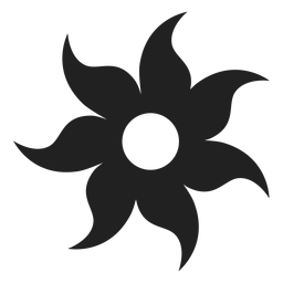 Icono de flor de siete pétalos Diseño PNG
