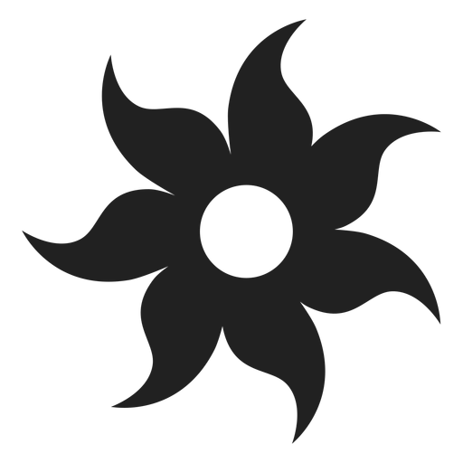 Sieben Blütenblatt-Blumenikone PNG-Design