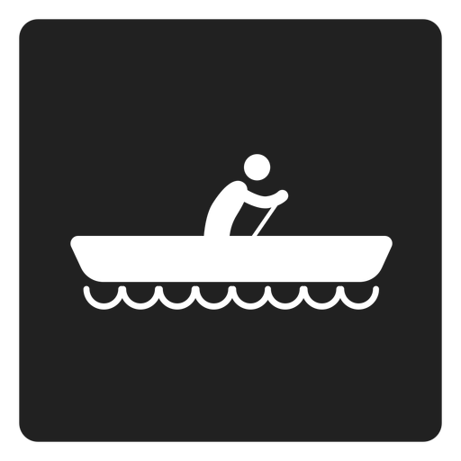 Simple boating square icon