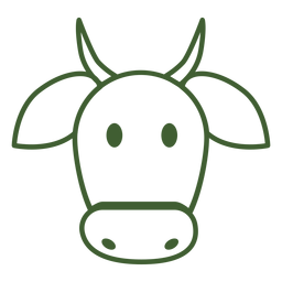 Einfache Kuhikone PNG-Design