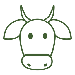 Icono de vaca simple Transparent PNG